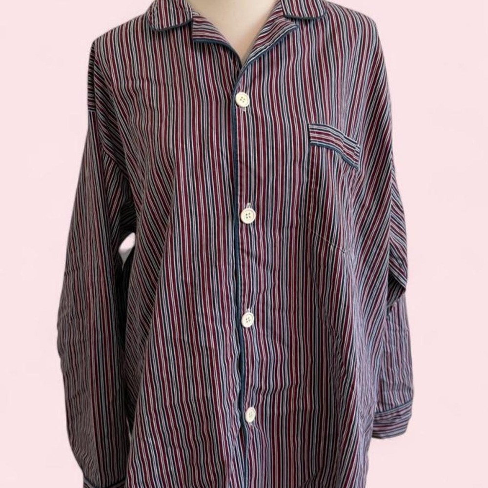Vintage Weldon Red White & Blue Striped Pajama Set | Size XXL